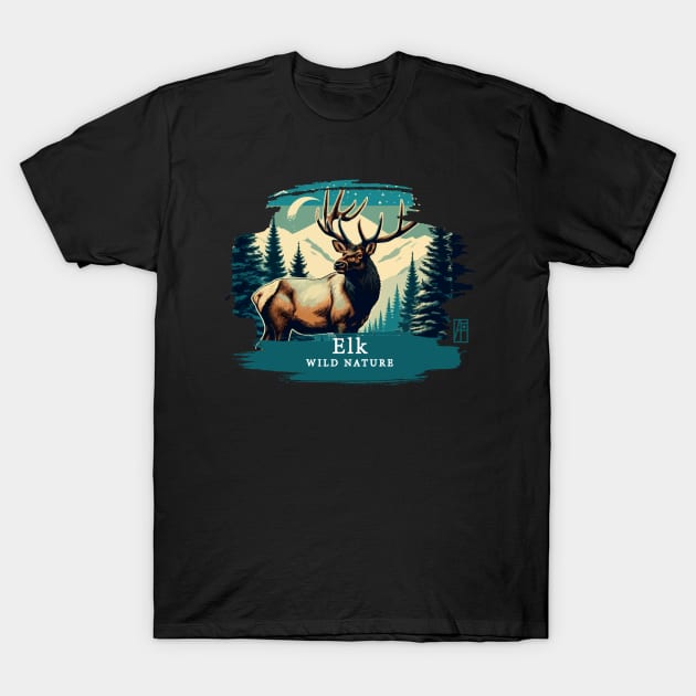 Elk - WILD NATURE - ELK -1 T-Shirt by ArtProjectShop